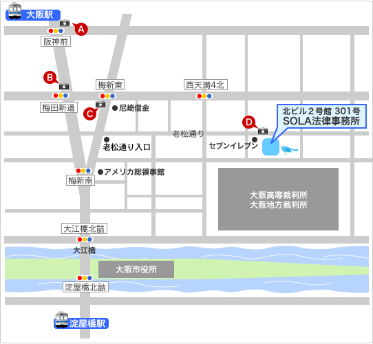 弁護士法人SOLA法律事務所地図