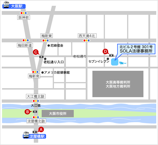 弁護士法人SOLA法律事務所地図
